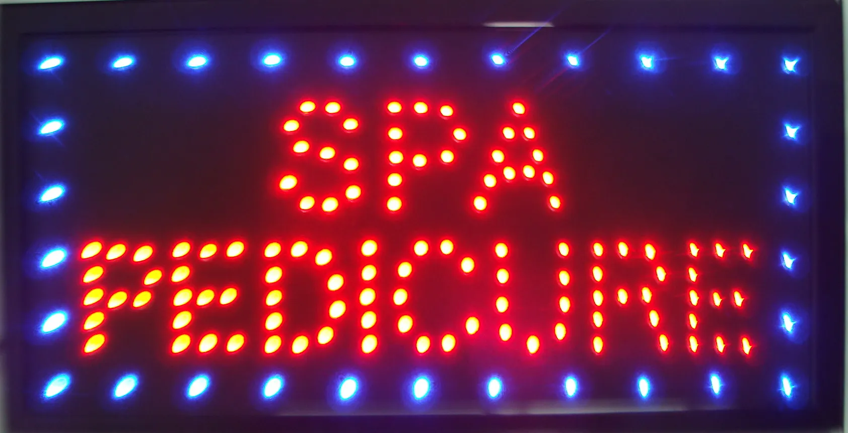 Novo Spa Pedicure Piscando Animated LED Sign + Pendurado uma Cadeia de Tamanho 48 cm * 25 cm Uso Interno Livre grátis