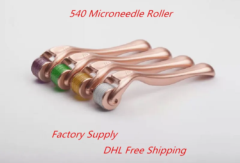 Fabriksförsörjning 540 Derma Roller Microneedle Roller Skin Care Dermaroller 540 Needle Roller DHL Free Ship