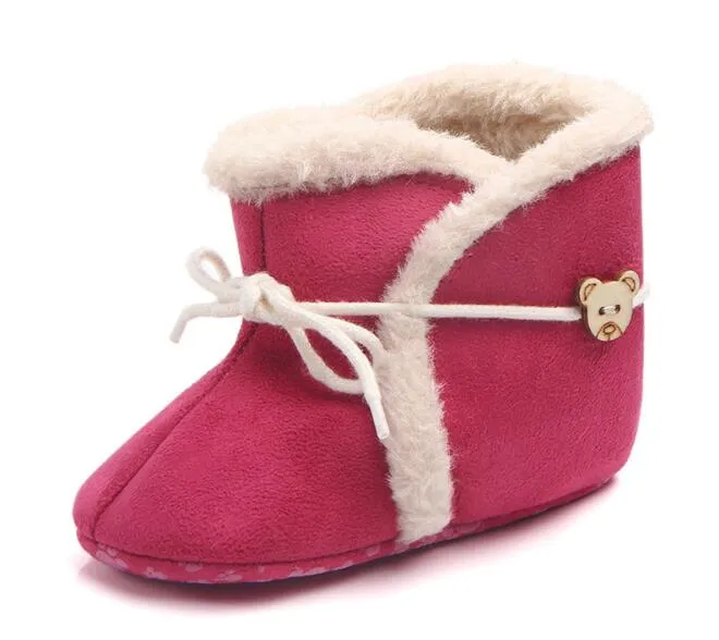 Baby Zimowe Buty Niemowlę Berbeć Noworodka Cute Cartoon Bear Buty Dziewczyny Chłopcy First Walkers Super Trzymać Ciepłe Snowfield Botki Boot G1108