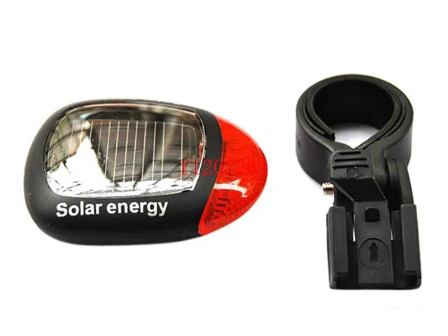 DHL Fedex Kostenloser Versand Solar Power LED Fahrrad Lichter Fahrrad Hinten Rücklicht Licht Fahrrad Sicherheit Blinklicht Lampe, 50 teile/los