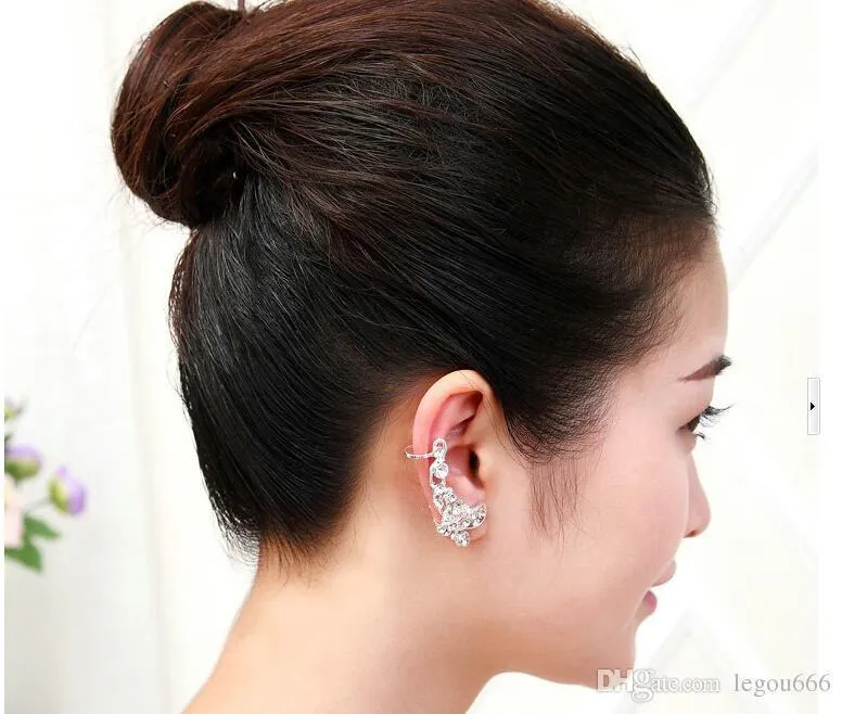 Boucles D'oreilles Vintage Clips - Métal Argenté Motif Fleur - Occasion