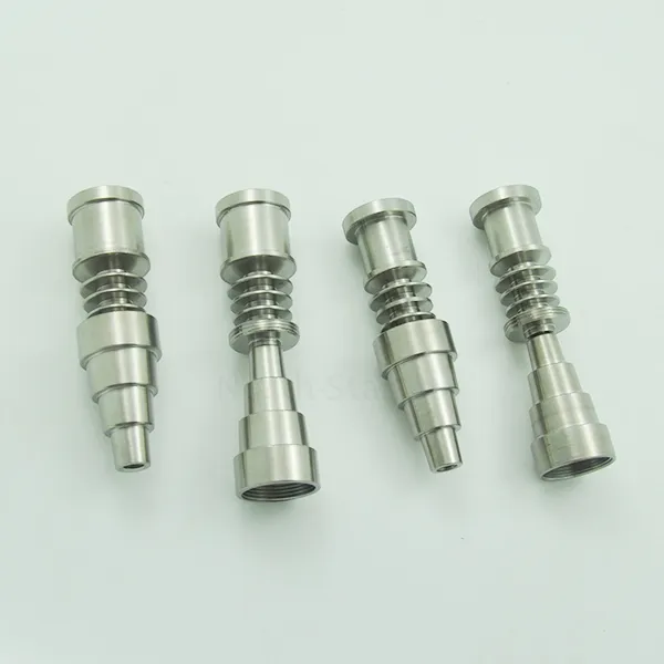 Titanium Nail 6 i 1 Domeless GR2 G2 för Falt 10mm 16mm 20mm värmespole för båda kvinnliga manliga fog 14mm 18mm oljerigg Glas Bong Water Piper