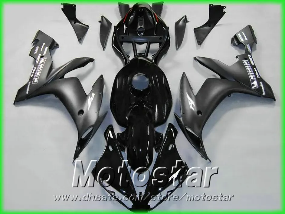 100% spuitgieten laagste prijsblokjes Set voor Yamaha 2004 2005 2006 YZF R1 Matte Zwarte Motorcycle Fairing Kit 04-06 YZF-R1 RY35