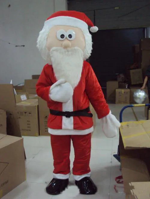2018 heißer Verkauf schöne Weihnachtsmann Cartoon Puppe Maskottchen Kostüm Kostenloser Versand