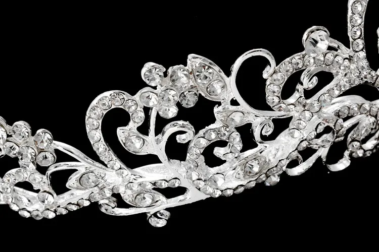 2015 Shiny Beaded Crystals Wedding Crowns Sparking Rhinestone Bridal Tiaras Hair Accessories Headband for Party Wedding Jewelery