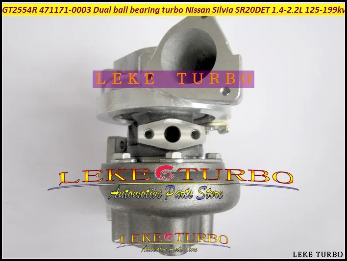 Wholesale New GT2554R 471171-0003 471171 14411-5V400 Dual ball bearing Turbo Turbocharger For Nissan Silvia SR20DET 1.4L-2.2L D 125KW 199KW