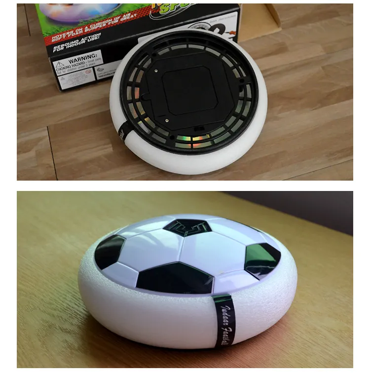 LED FOOTOLING FUTBOOLD DISC Ball Lights Up Air Colorful Outdoor Hover Air Spendesed Football Soccer Black White com Retail8316069