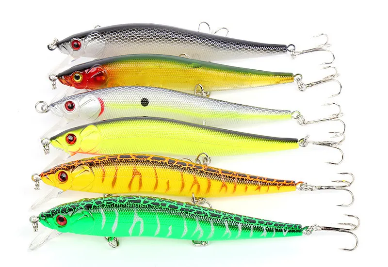 Underwater Channeling Move Artificial Plastic Fishing Lures 12cm 14g Shen Swimming Depth 0.8-2.4m Minnow Laser Bait