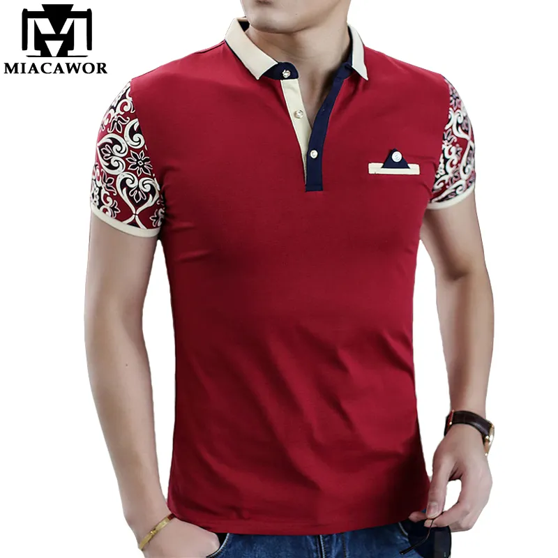 X201711 miacawor marca novo algodão camisa polo moda manga camisa polo alta qualidade homens polo slim encaixe tops t-shirt mt577