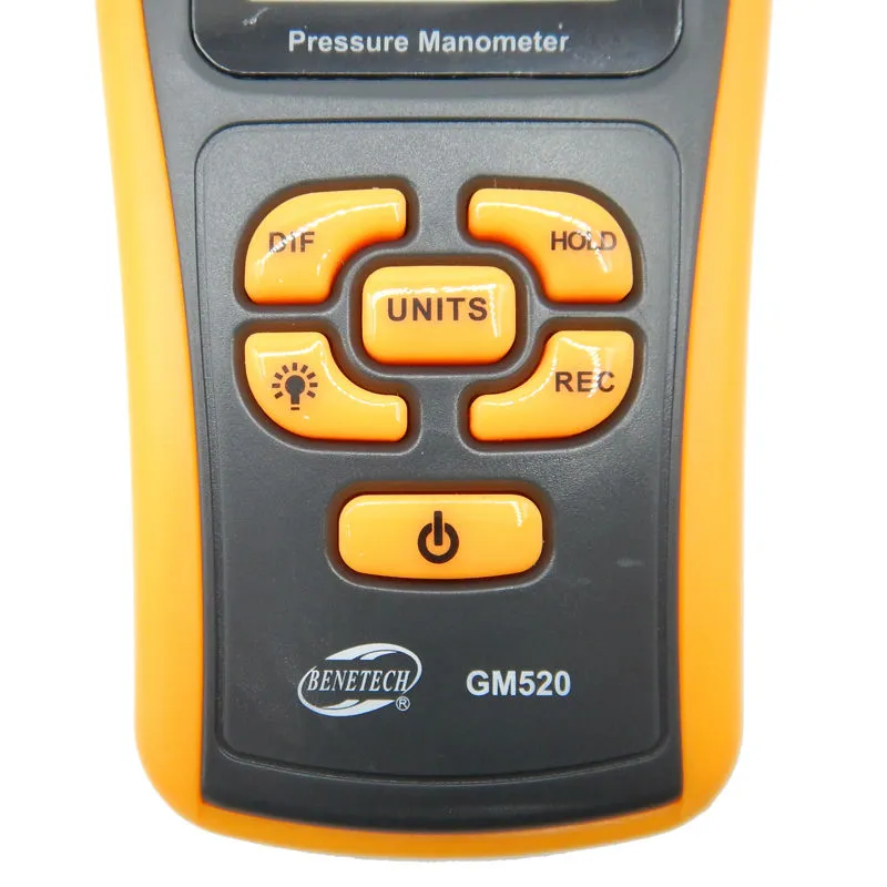 Produktbild von GM520 Digitales Druckmanometer – ±35 KPa, 11 Einheiten, LCD Mit Hintergrundbeleuchtung, Inkl. USB & Software