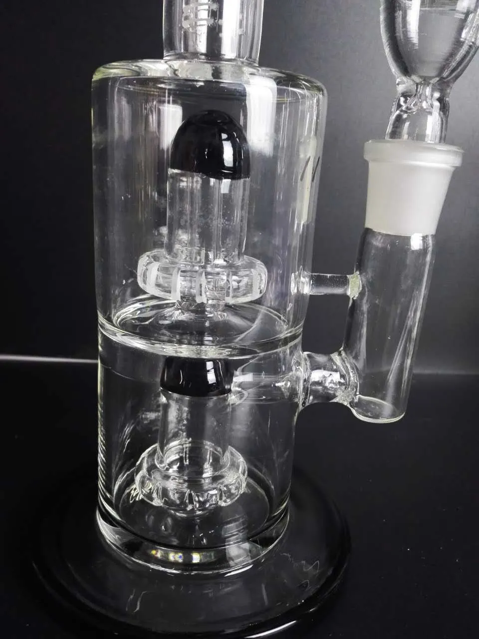 D: 6CM, H: 26cm Nouvelles conduites d'eau en verre fumer bong vente chaude percolateur bong avec arbre à bras en verre