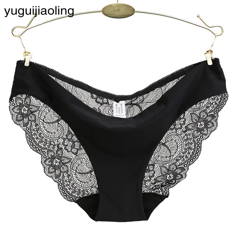 Women's Lace Panties Low Rise Seamless Traceless Underwear Briefs Ladies S-2XL