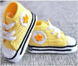 18% Off Crochet Baby Shoes Baby Crochet Sneakers Botki Tenisowe Buty Dla Niemowląt Buty Sportowe Bawełna 0-12 M Size Torddle Walker Buty 3 pary / 6szt