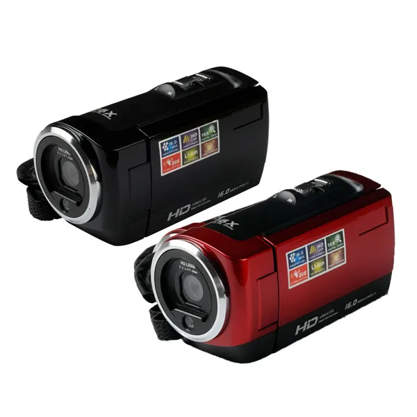 Nuova videocamera CMOS 16MP 2.7" TFT LCD zoom videocamera digitale 16X antiurto DV HD 720P registratore Rosso Nero