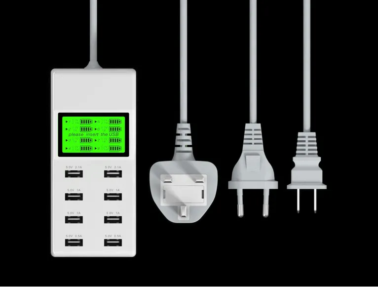 Chargeur mural Hub USB à 8 ports, adaptateur secteur, fentes de prise US EU, prise d'extension de charge avec Switcher9072557