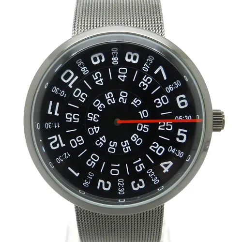 Wholesale Paidu Black Silver Quartz Metal Mesh Band Wrist Watch