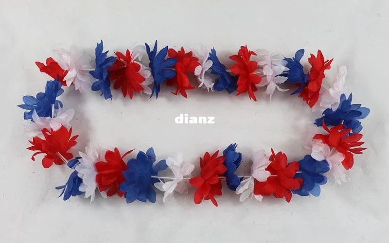 Fashion Hot Party Supplies Silk Hawaiian Flower Lei Garland Hawaii Wreath Cheerleading Products Hawaii Necklace