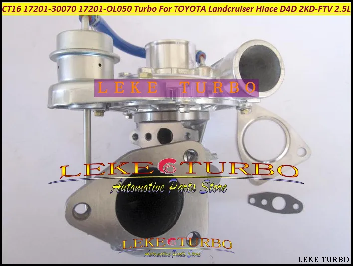 CT16 17201-30070 17201 30070 17201-OL050 Oljekyld Turbo Turboladdare för TOYOTA Landcruiser Land Cruiser Hiace D4D 2kd 2kd-FTV 2.5L
