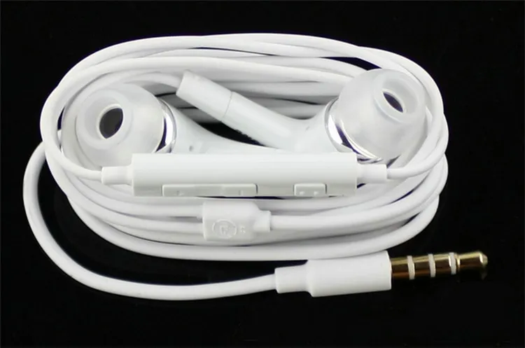 In-Ear stereo vit / svart hörlurar 3,5 mm hörlurar headset med mikrofon och fjärrkontroll för Samsung Galaxy S4 Note 3