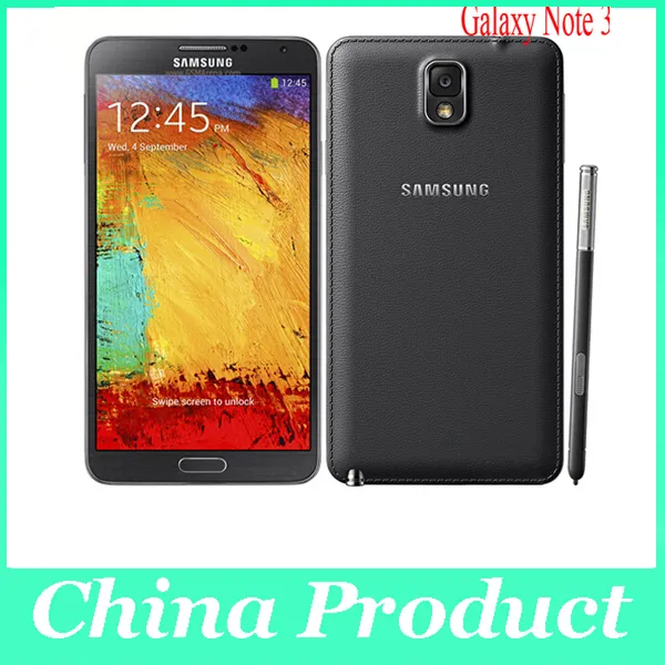 Originele Samsung Galaxy Note 3 Mobiele Telefoon Quad Core 3G RAM 16 GB ROM 13MP Camera 5.7 "Scherm N9005 N9000 mobiele telefoon