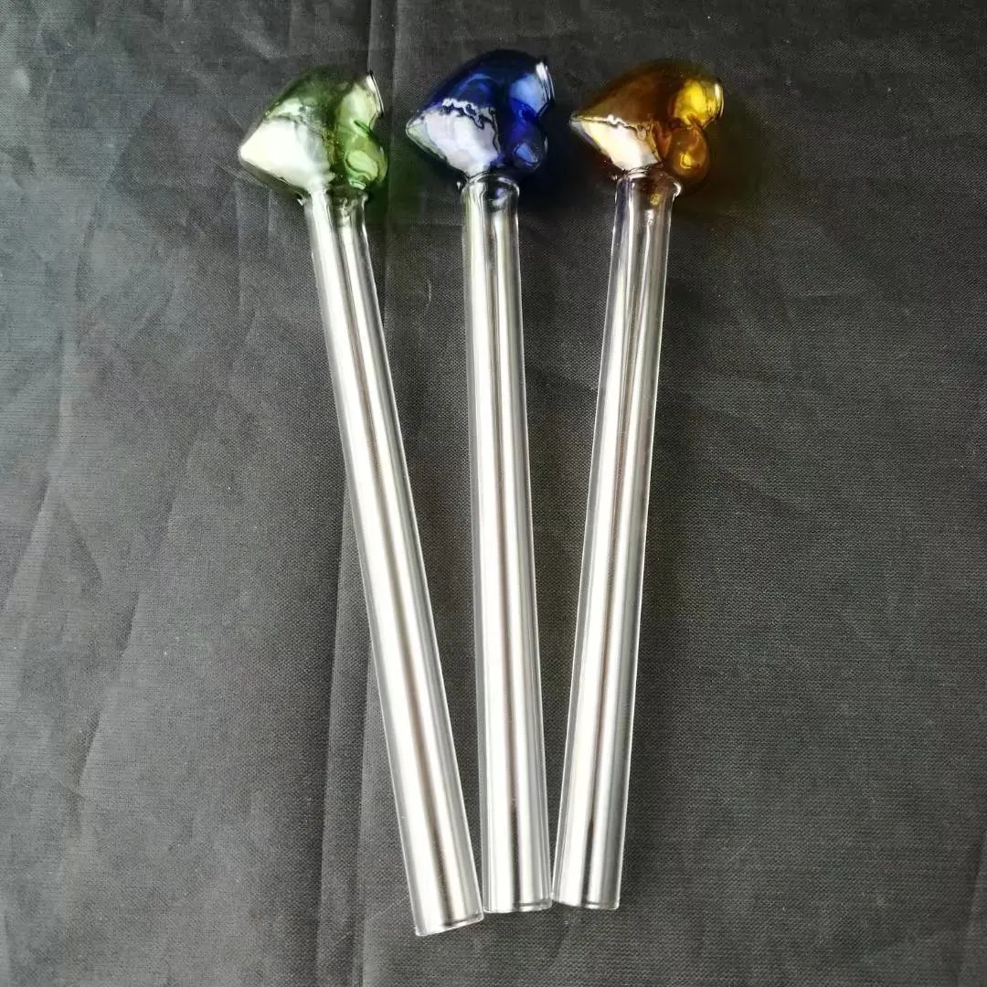 Wholesale Glass Pipe Heart Straight Pot Smoking Pipe Fittings
