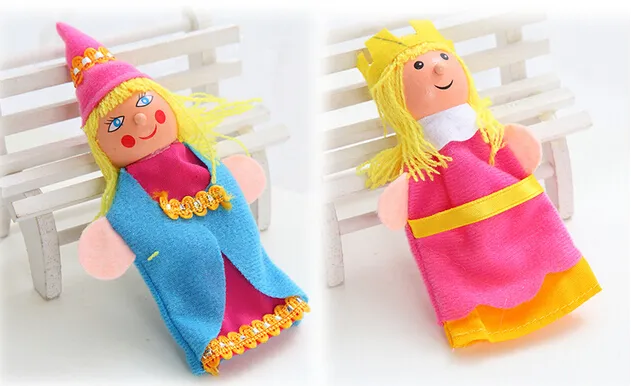Fedex DHL KingQueen Soft cloth plush Finger Puppet pack LOT Story Telling Puppets finger toys for Kids 03Years7179055