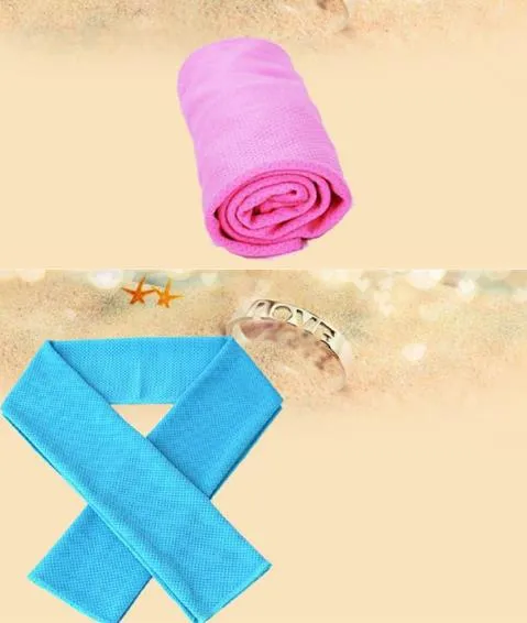 Cold cooling Performance towel sports outdoor ice cold scarf scarves Pad neck tie collar wristband headband Summer beach cooling supplies