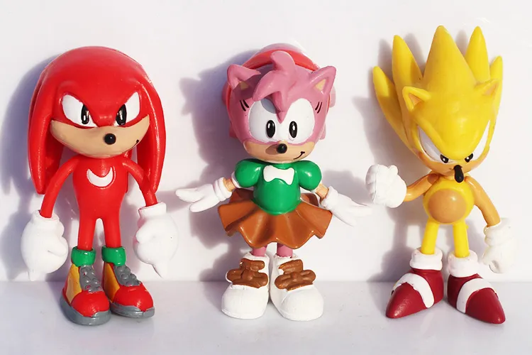 Sonic Rakam Oyuncaklar Sonic Kirpi PVC Rakamlar Oyuncak Karikatür Anime Figür Hediyeler
