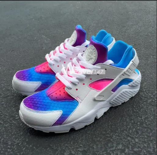 Rainbow huaraches black cheap
