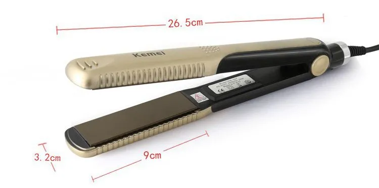 Drop Shipping Kemei 327 Nya Hair Straighteners Professionell Frisyr Portable Keramiska Hair Straightener Irons Styling Tools