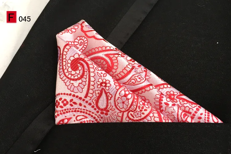 Hankerchief Pocket Square 25 * 25cm 55 Färg Jacquard Weave Mäns servett Kerchief för Slips Cocktail Party Wedding Party Christmas