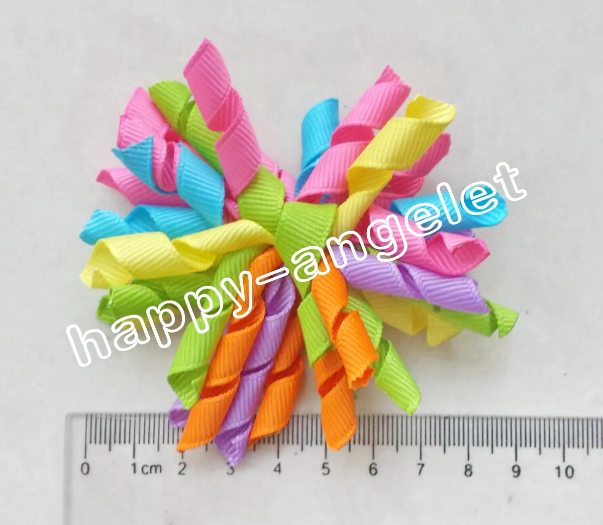 baby gair 35 quot Children039s korker curly Ribbon hair bows clips flowers corker barrettes hair bobbles hairbands ha6693020