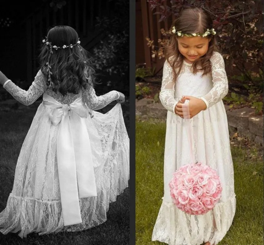 Handmade Vintage Lace Lace Sleeve Communion Dress With Ruffled Sleeves Perfect For Formal Occasions And Special Occasion From Weddingplanning 67.68 DHgate.Com