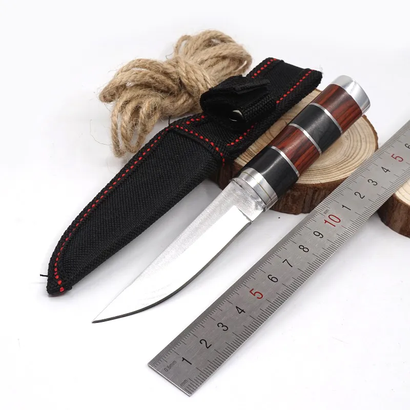 높은 품질 K30 고정 칼 나이프 캠핑 하이킹에 대 한 야외 휴대용 생존 사냥 도구 전술 칼 전술 항공 나무 손잡이
