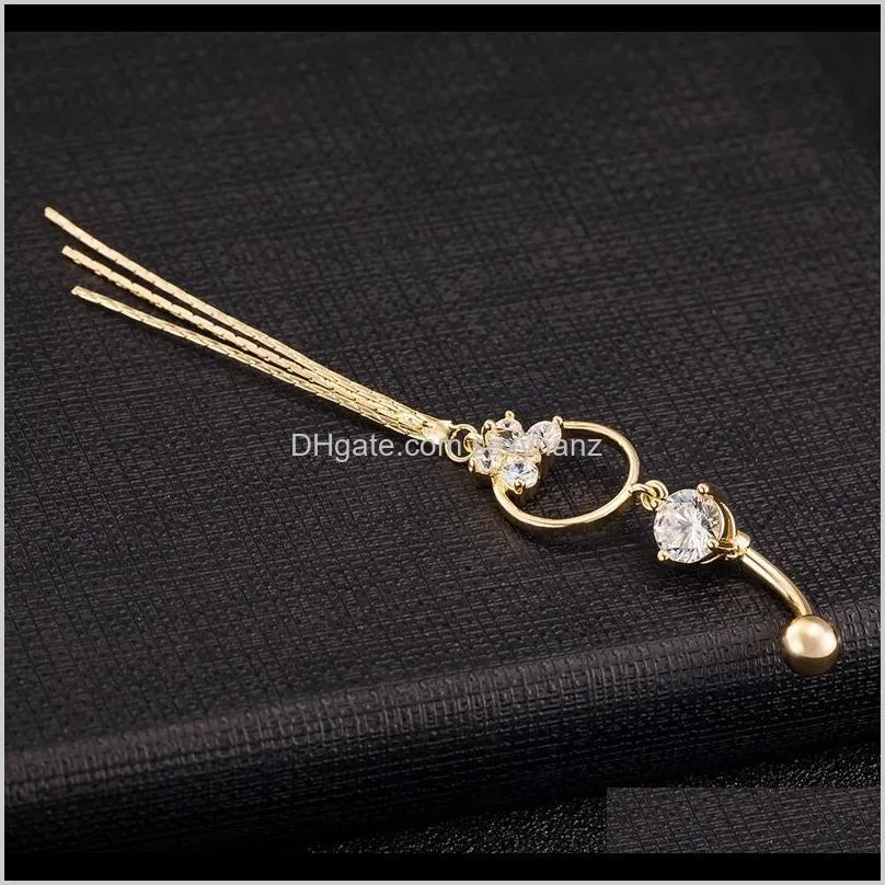 sexy dangle belly button rings belly piercing cz crystal butterfly body jewelry navel piercing rings drop dance