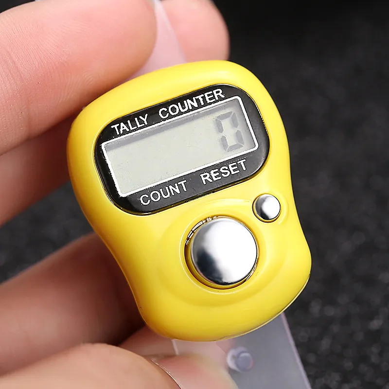 Mini Hand Hold Band Tally Counter LCD Digital Screen Finger Ring Electronic Head Count Tasbeeh Tasbih DH8888