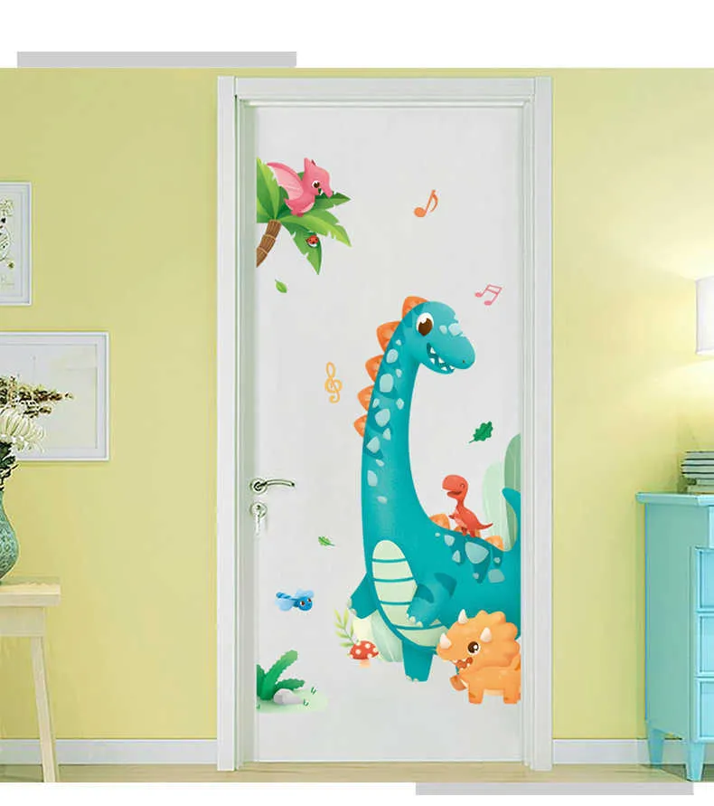 Vinilos Decorativos De Tela Con Diseño De Dinosaurios En Acuarela Para La Habitación De Un Bebé. - España