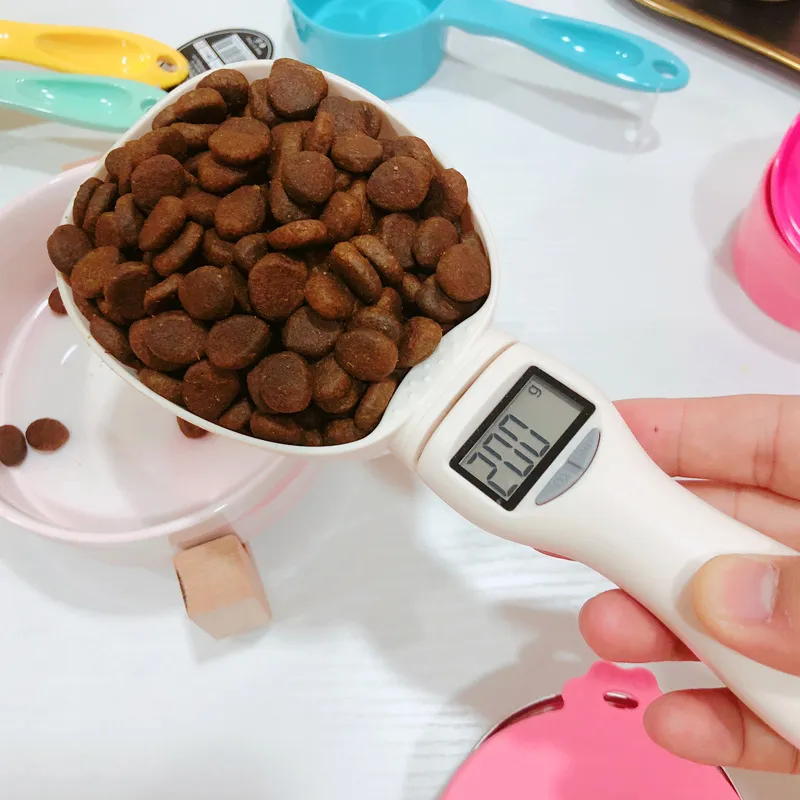 Measuring Tools Scale Cup For Dog Cat Feeding Bowl Kitchen Scale Spoon Measuring Scoop Portable With Led Display