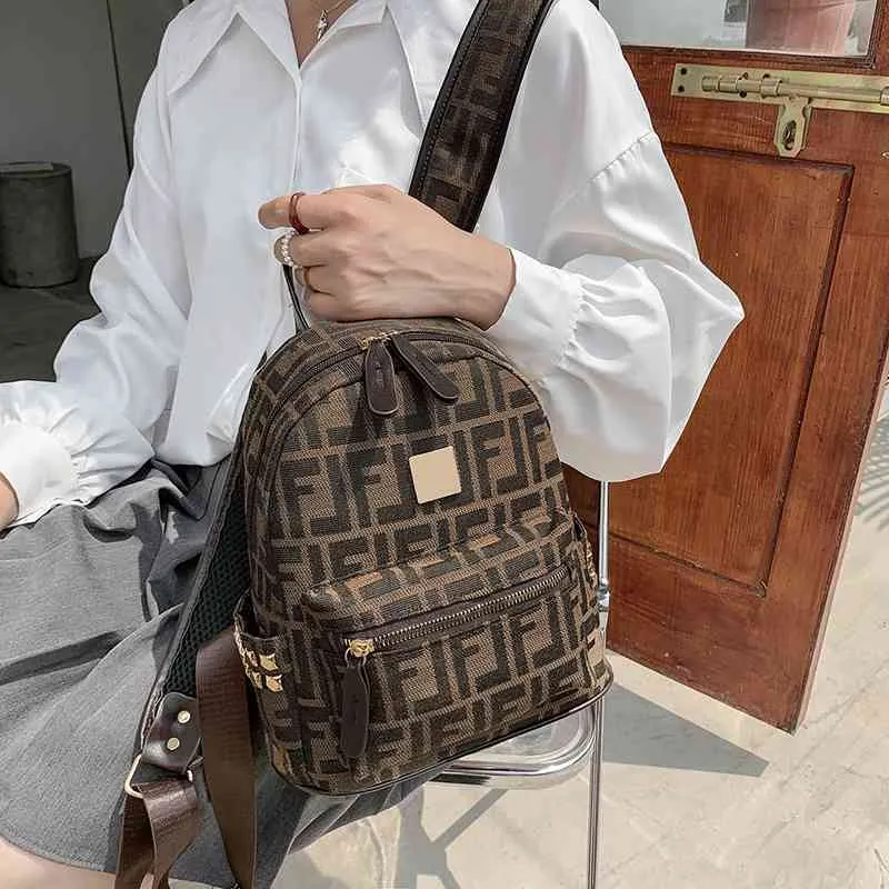 Exklusiver Canvas-Rucksack, neuer bedruckter Rucksack mit großer Kapazität, Reiseschultasche für Studentinnen, Handtaschen