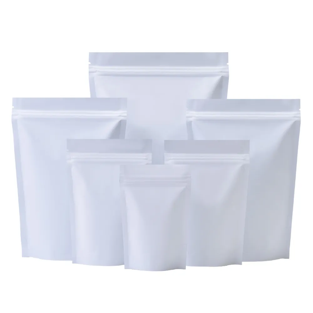 100 Pcs Matte Aluminium Foil Bags Resealable Food Grade Seal Zip - Foto 3