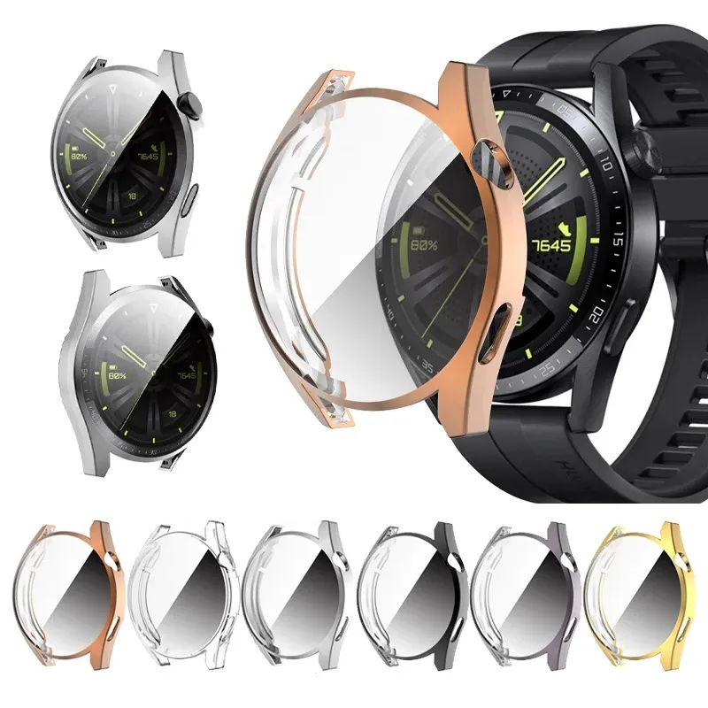 Obudowa ochronna dla Huawei Zegarek GT3 GT 3 42mm 46mm Soft TPU Skorupa zderzak do Huawei Watch GT 3 Outor okładki