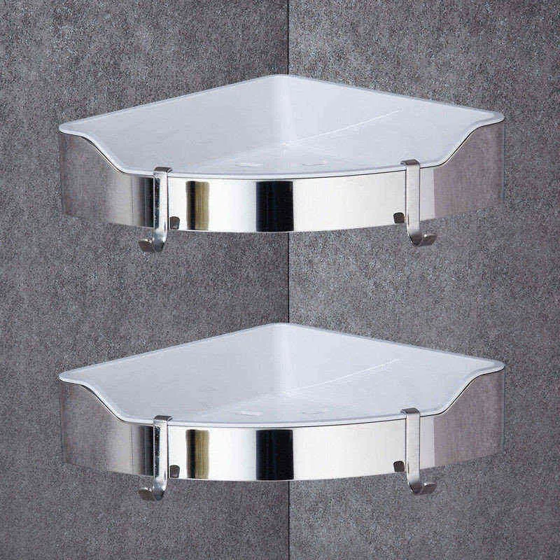 Golden-Stainless-Steel-ABS-Plastic-Bathroom-Shelves-Brushed-Chrome-Wall-Mount-triangle-Shower-Caddy-Rack-Bath (3)