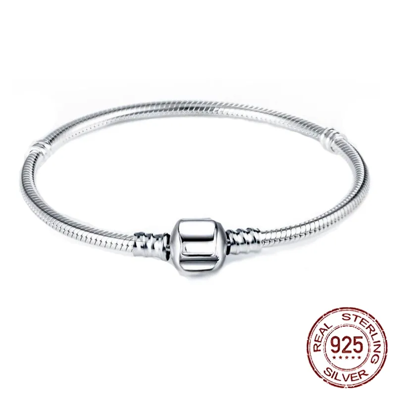 Silver 925 Chain Charm Armband med Ale S925 Logo Fit DIY Beads Charms Kvinnor Handgjorda Julklapp Original Smycken PS003