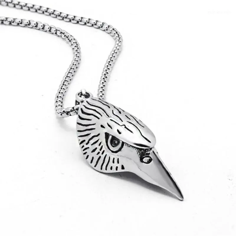 Retro Hip Hop Punk Creative Eagle Beak Head Pendant Street Men's Titanium Steel Necklace Party Accessories Gift Jewelry Chains