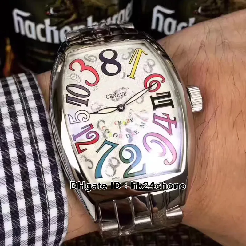 Automatische Herrenuhr Mit Silbergehäuse, Weißem Zifferblatt