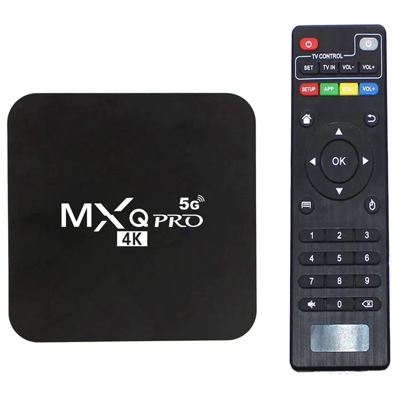 MXQ Pro Android 10 TV Box Rockship RK3228A 쿼드 코어 4K HD 미니 PC 1G 8G WiFi H.265 스마트 미디어 플레이어