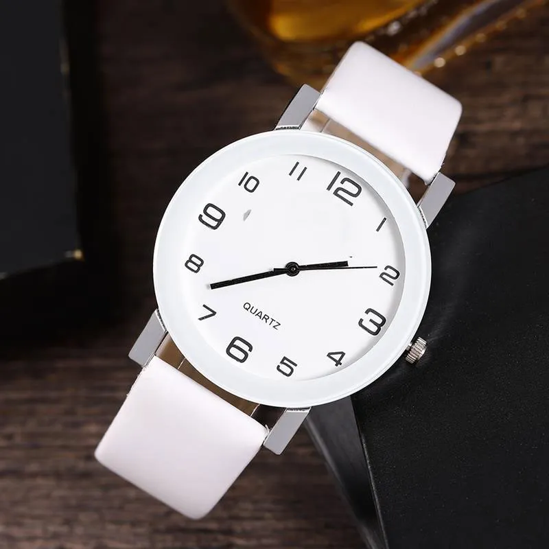 Women Watch Hot Selling Stainless Steel Leather Strap Analog Quartz WristWatch colour three