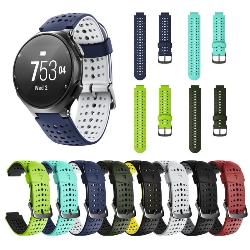 Watch Bands Original Band för Garmin Foerunner 235 Silicone Strap Forerunner 230/220 / 235/620 / 630/735 / tillvägagångssätt S20 / S5 / S6