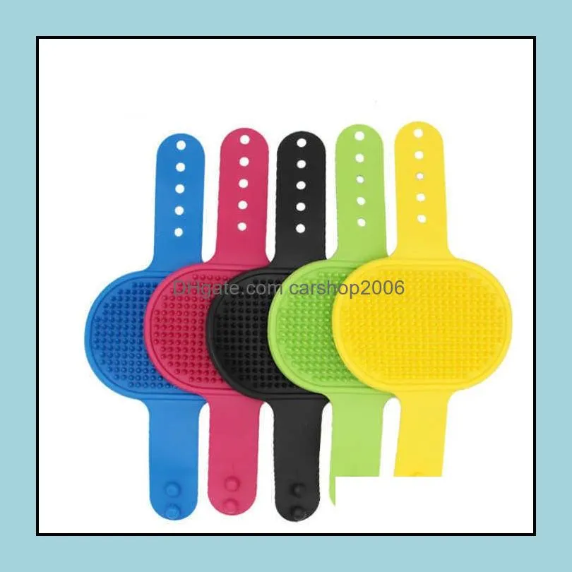 Dog Bath Brush Comb Silicone Pet SPA Shampoo Massage Brush Shower Hair Removal Comb For Pet Cleaning Grooming Tool GWE10363