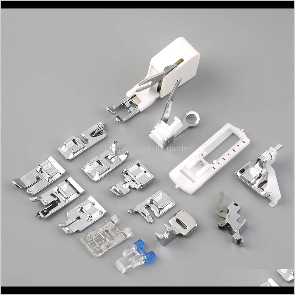 cy-015 15ps low shank sewing machine presser feet set walking foot multifunctional presser foot set for domestic machine